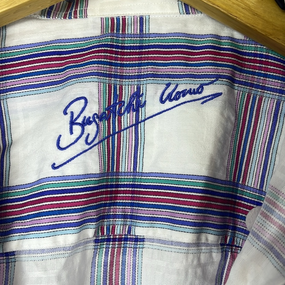 Bugatchi Uomo Multi Colored Plaid Button Down - image 2